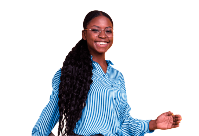 Image of a happy lady feeling refreshed.