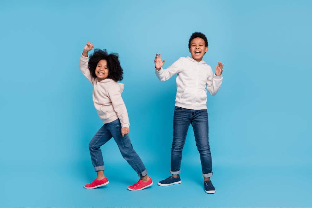 An image of happy children feeling refreshed and hydrated.